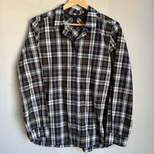 J.Crew Women’s Plaid Button Down Shirt Size 8 100% Cotton Long Sleeve Classic